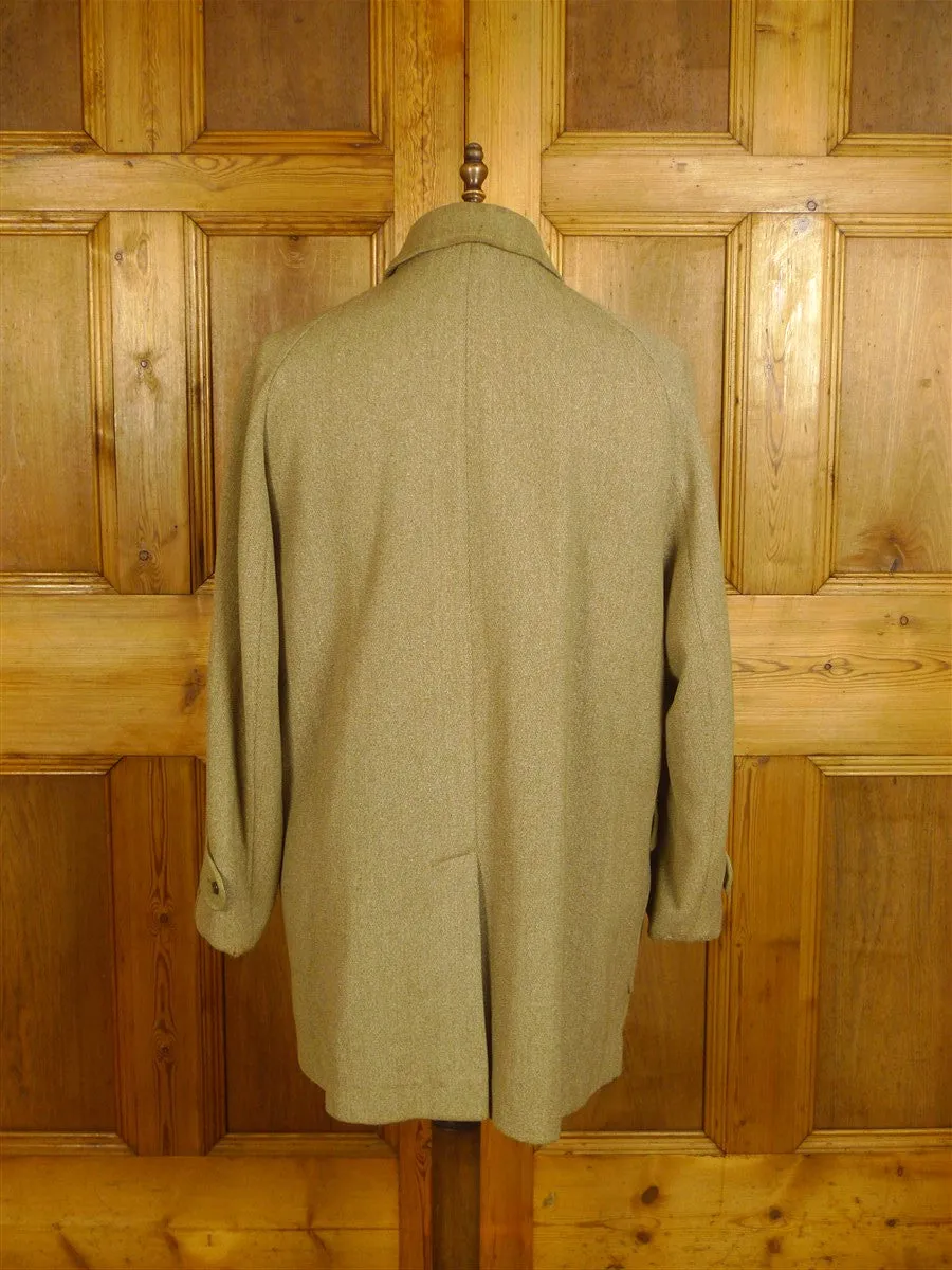 24/0960 vintage heavyweight invertere keepers tweed shooting field coat w/ tattersall lining 44-45