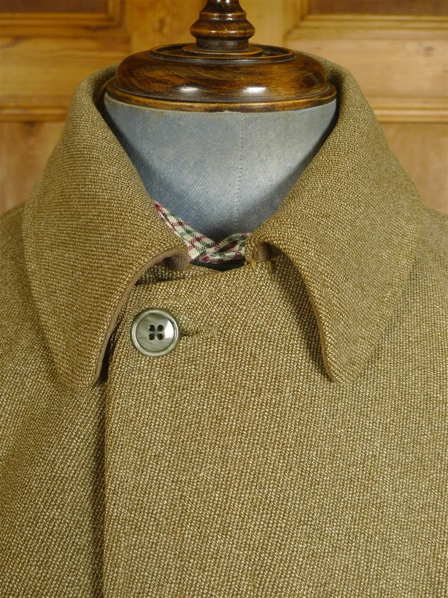 24/0960 vintage heavyweight invertere keepers tweed shooting field coat w/ tattersall lining 44-45