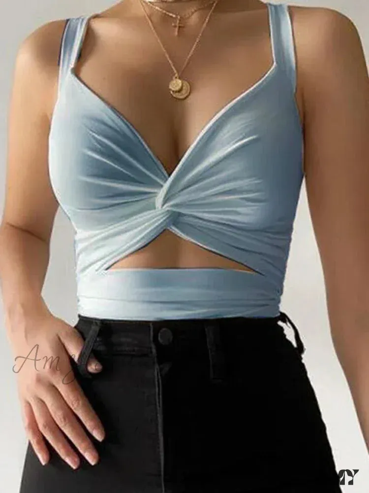 AMY - Sleeveless Sexy Short Vest Tube Crop Top