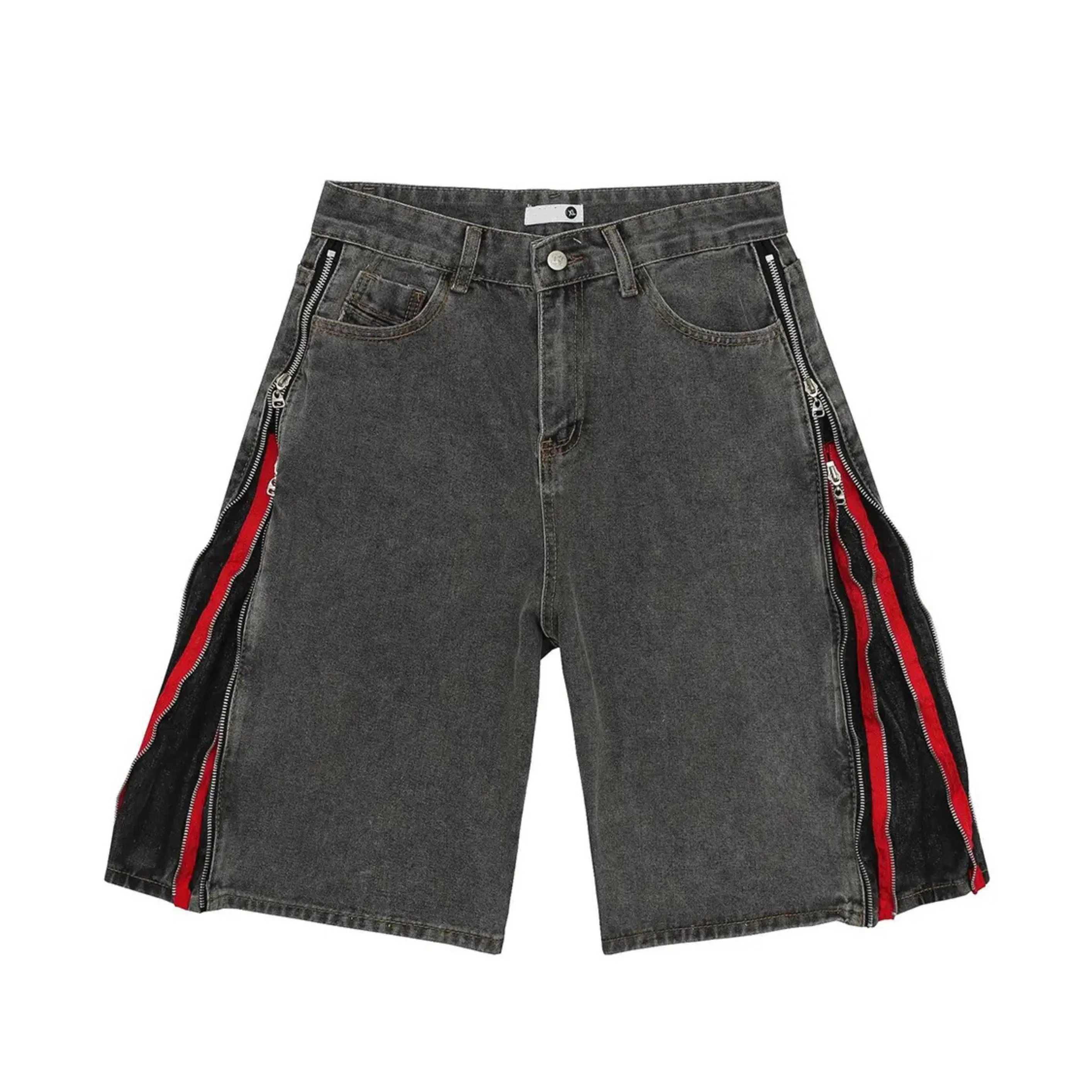 Ash Zippered Flex Denim Shorts