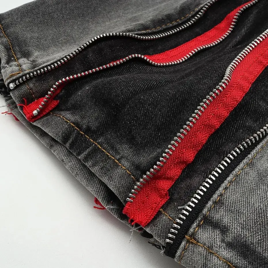 Ash Zippered Flex Denim Shorts