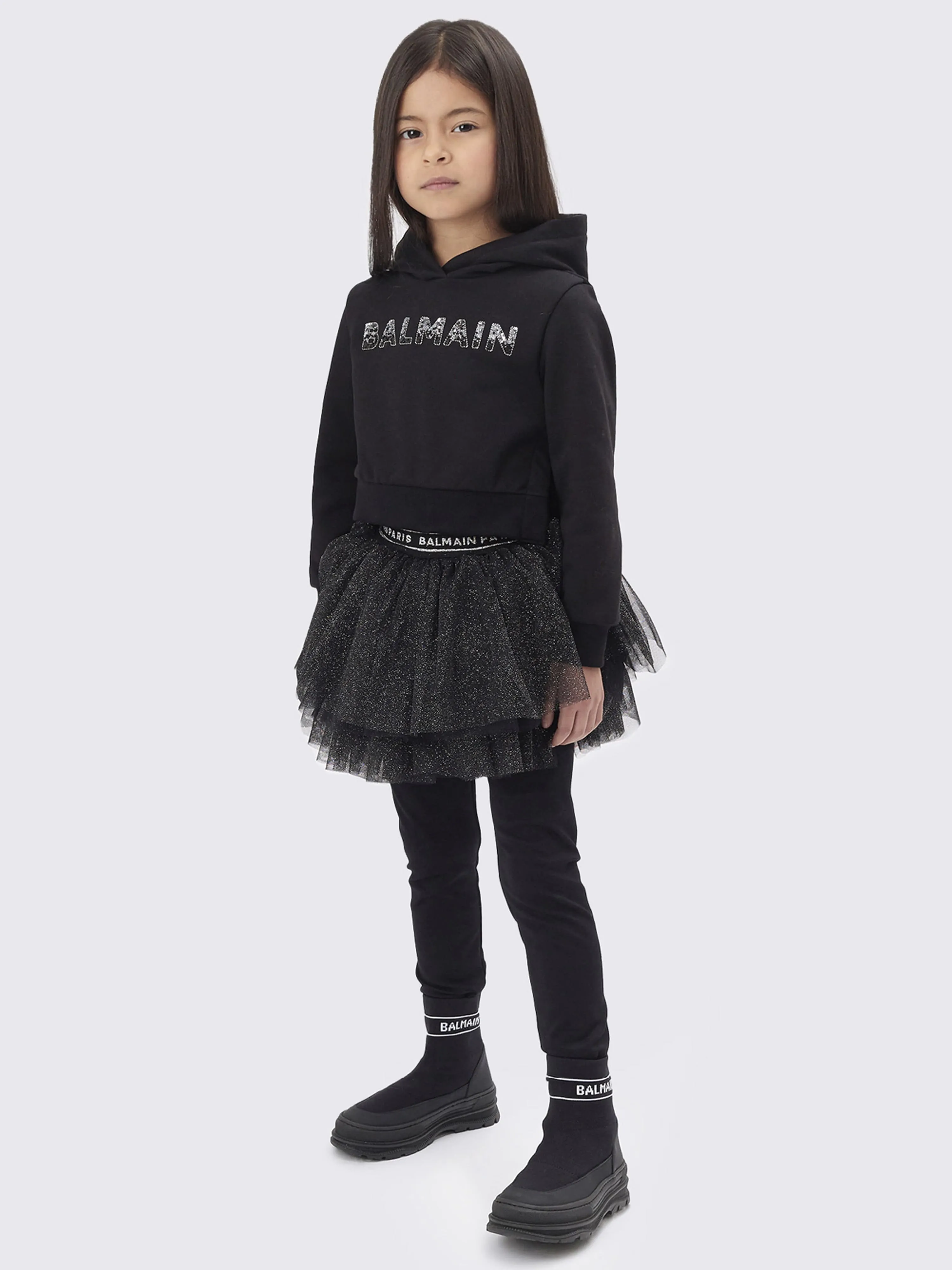 Balmain Girls Tutu Leggings in Black