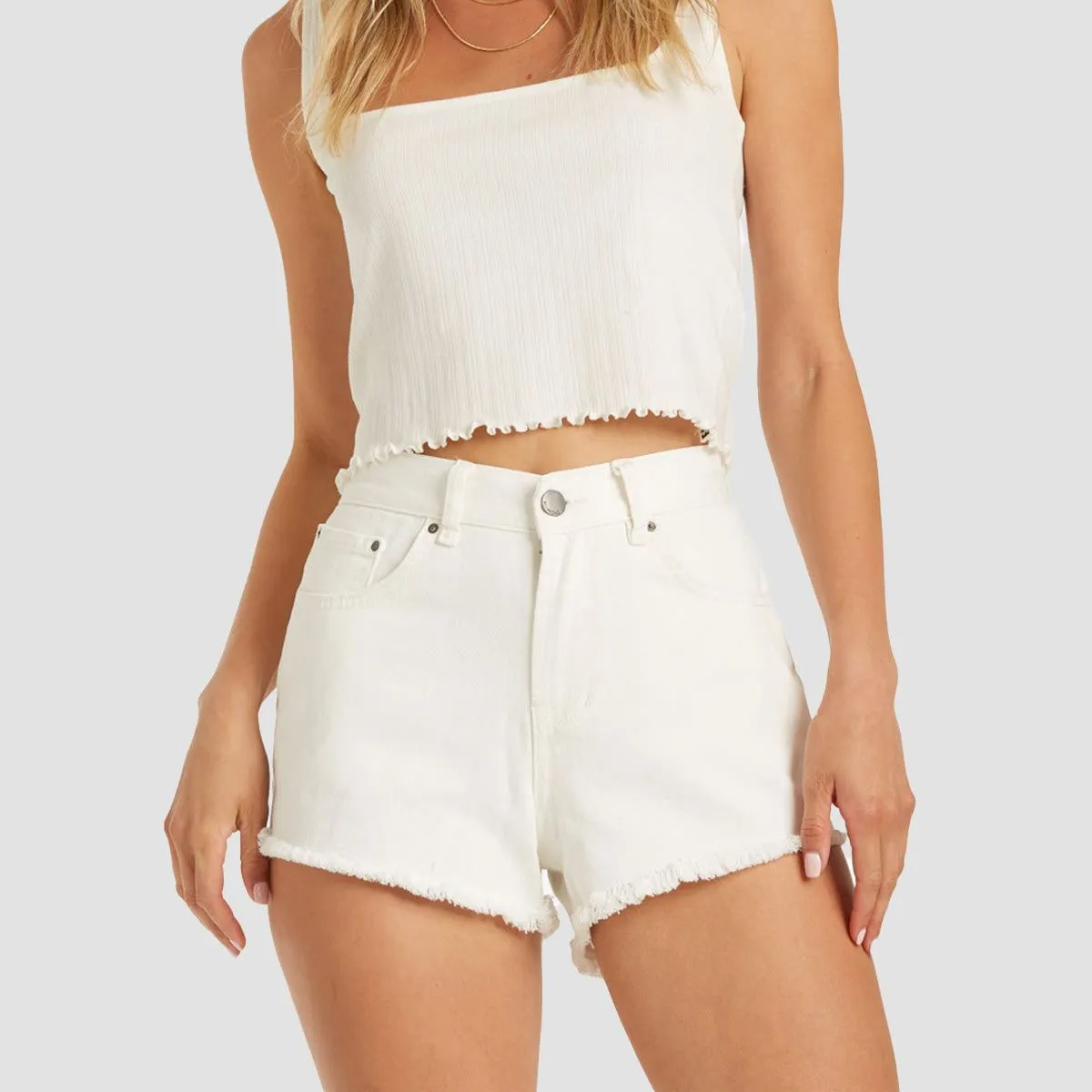 Billabong Drift Away Denim Shorts Salt Crystal - Womens