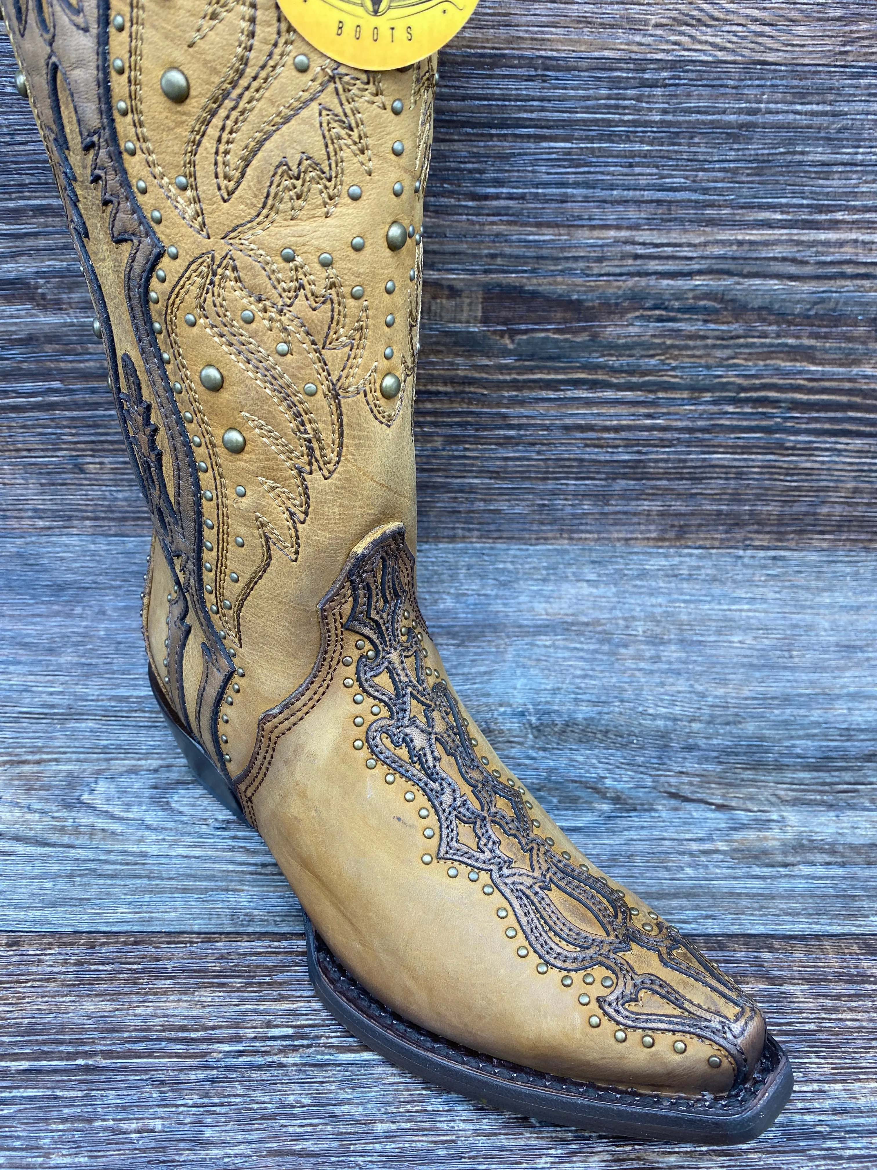 c3783 Women's Snip Toe Embroidered & Studded Western boot by Corral