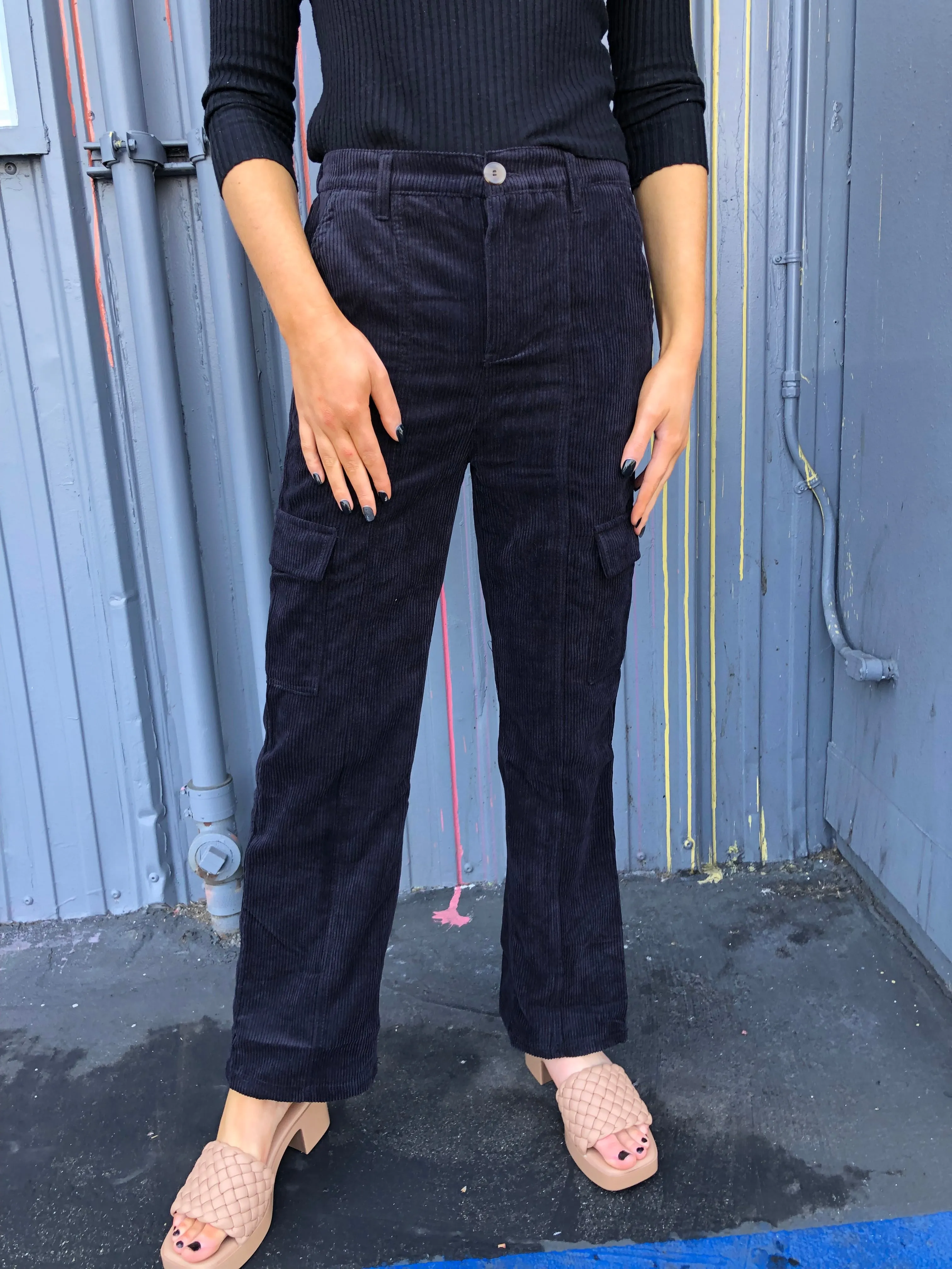 Callie Corduroy Womens Cargo Pants