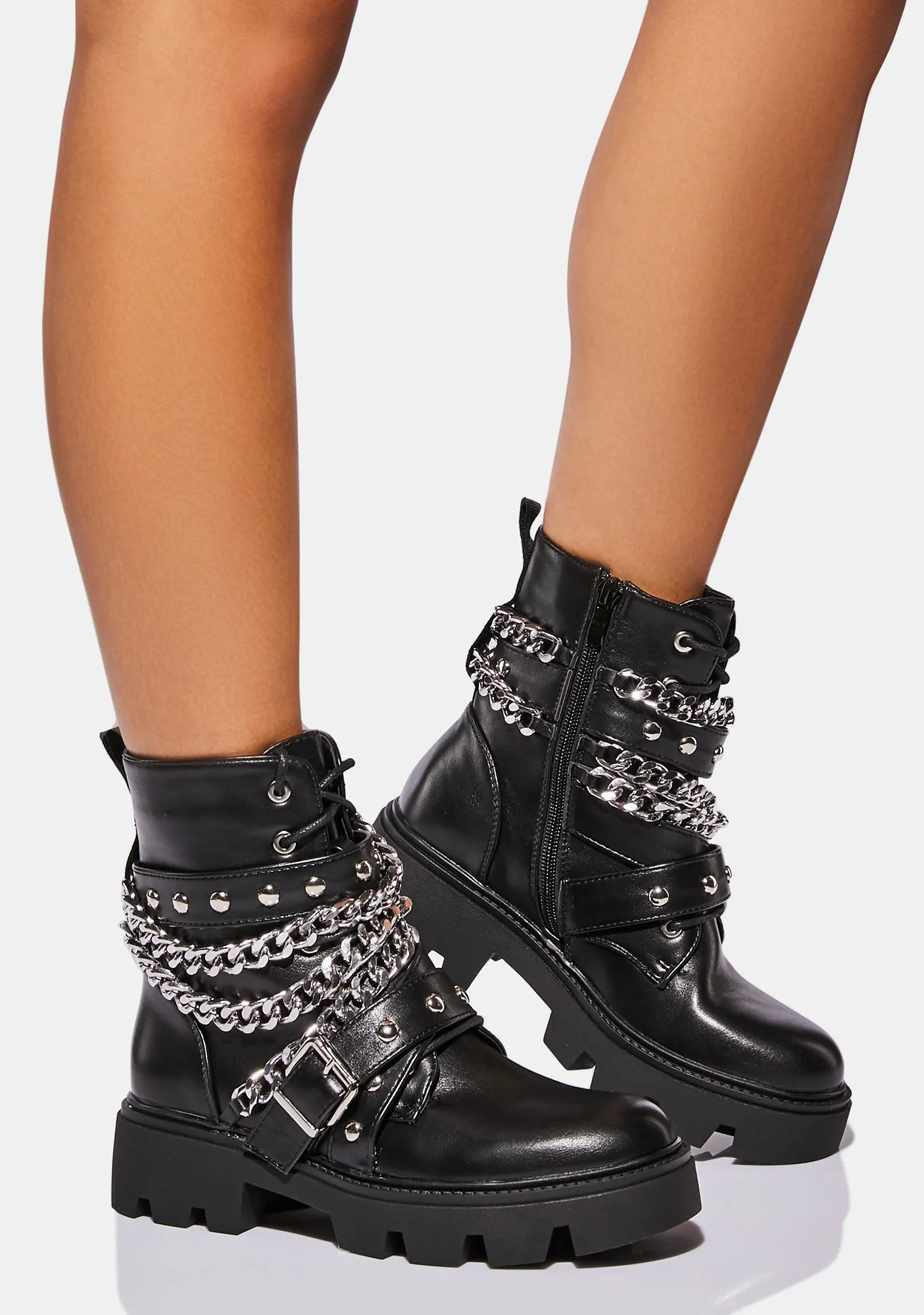 Chain Revolt Ankle Boots