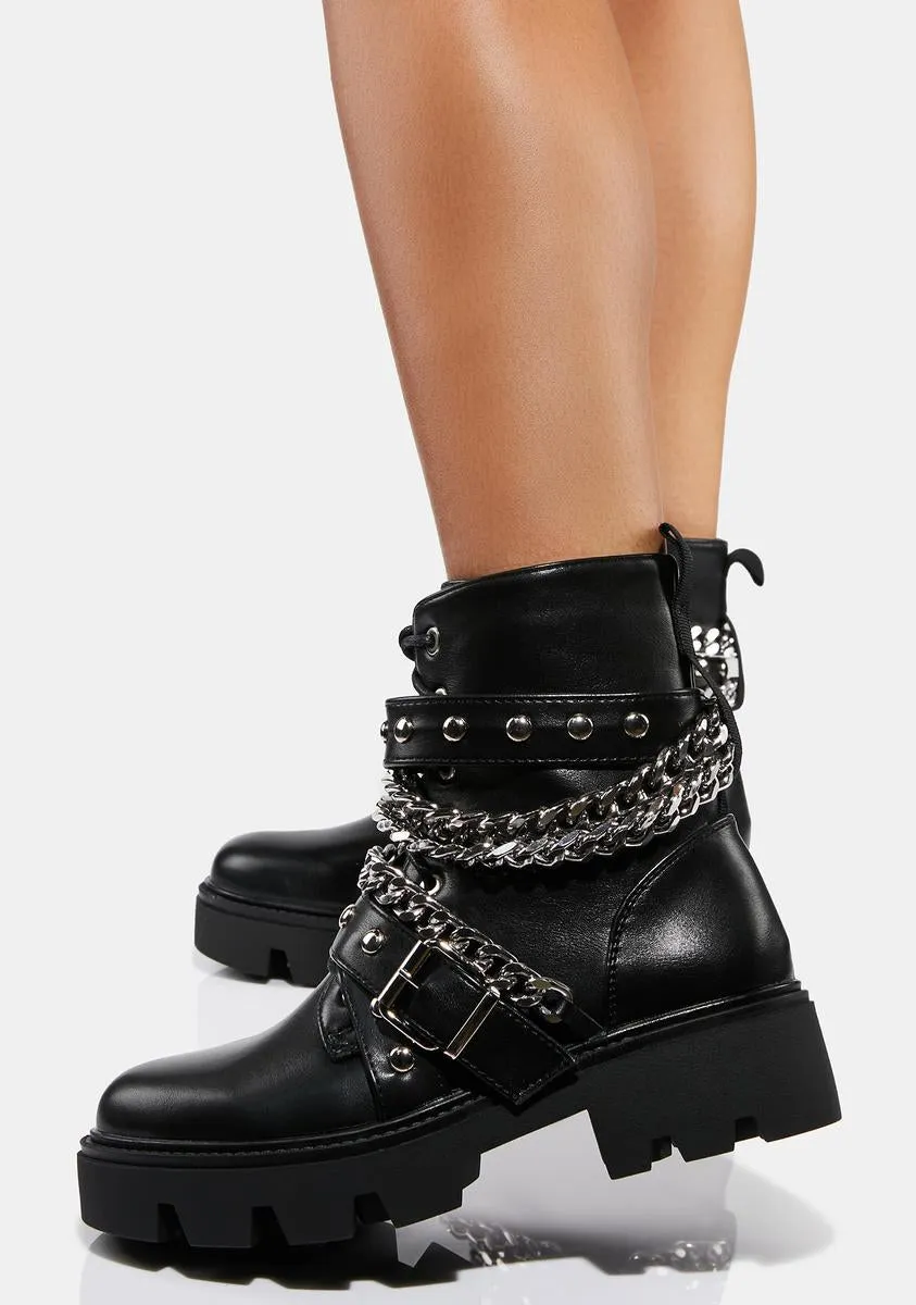 Chain Revolt Ankle Boots