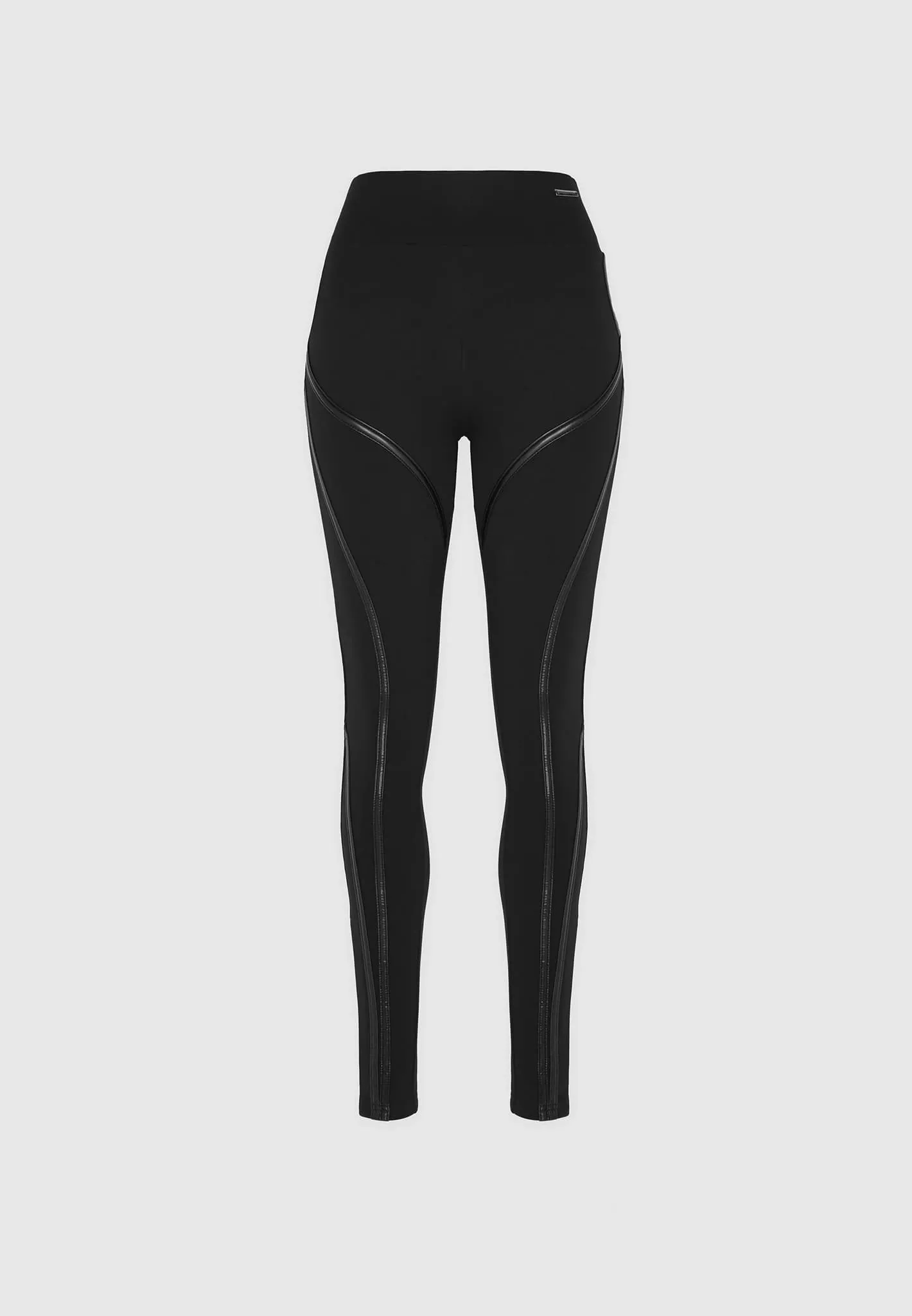 Contrast Contour Leggings - Black