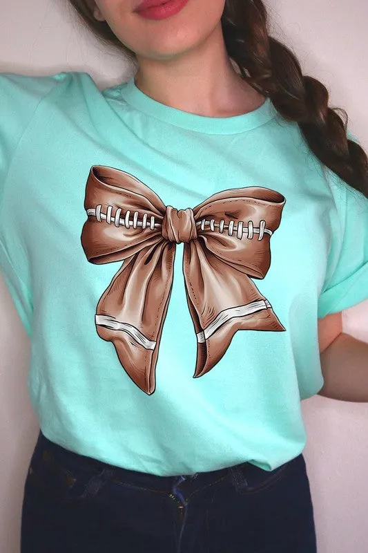 Coquette Football Bow Graphic Tee