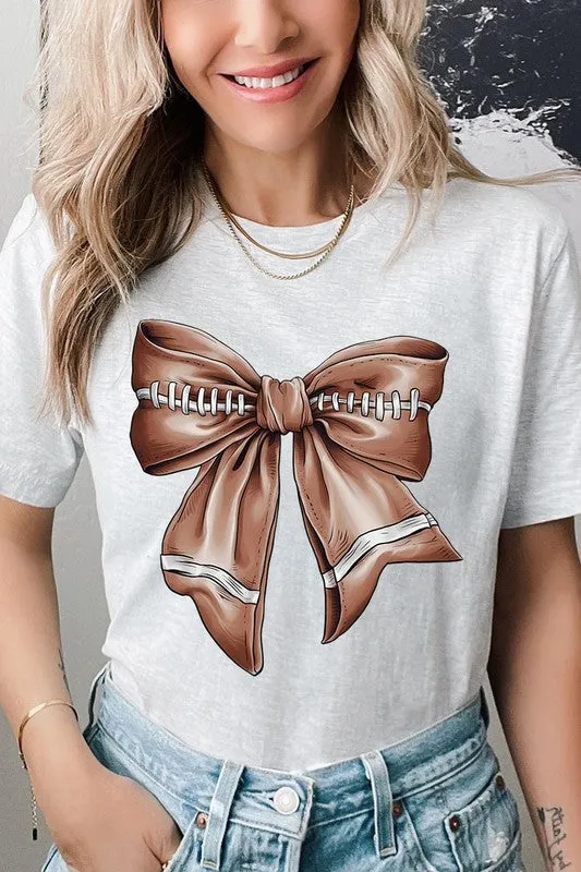 Coquette Football Bow Graphic Tee