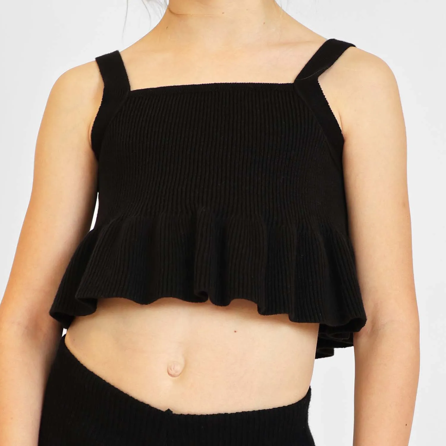 Croptops voor kinderen in zwart