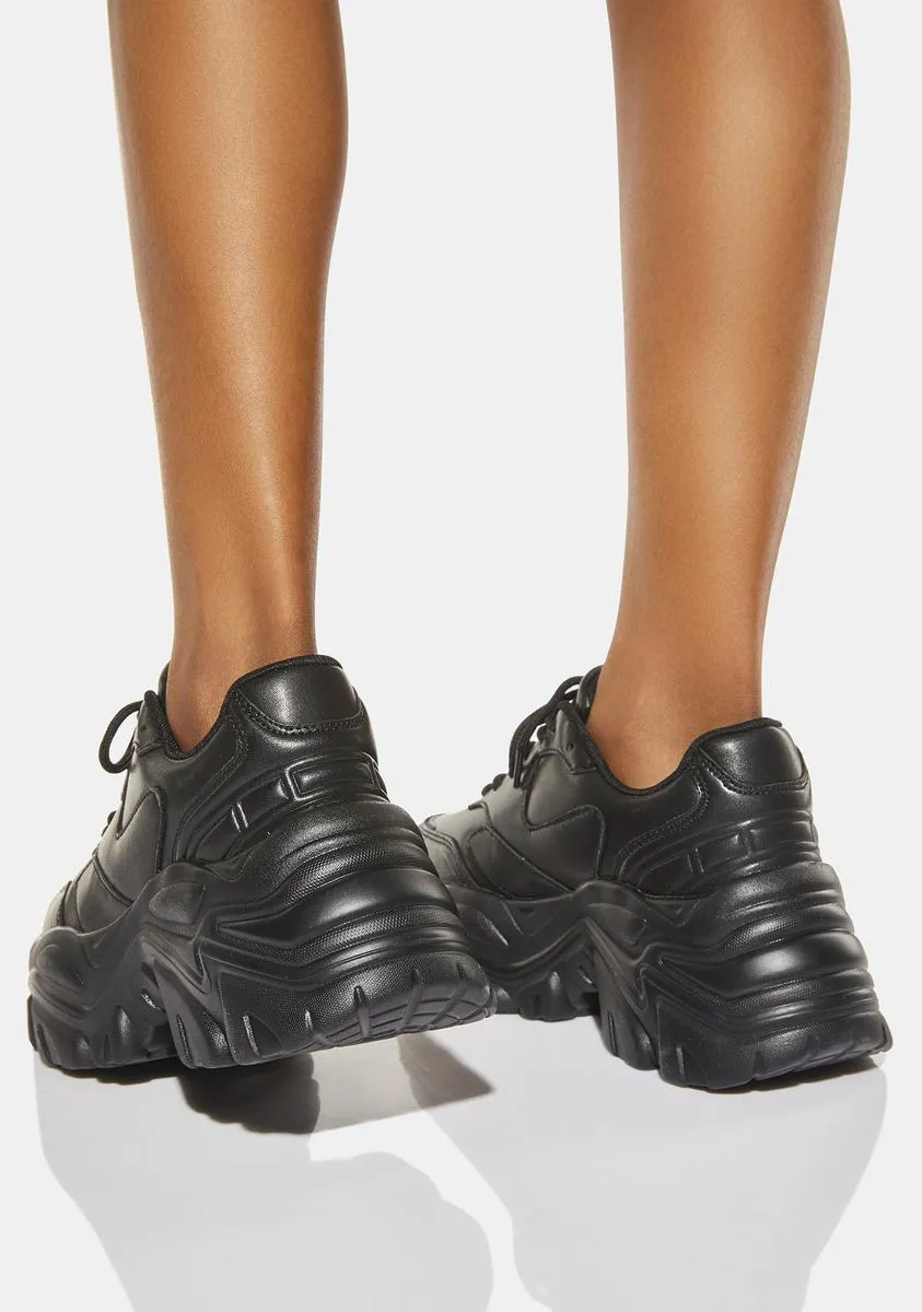 Dark Honest Opinion Platform Sneakers