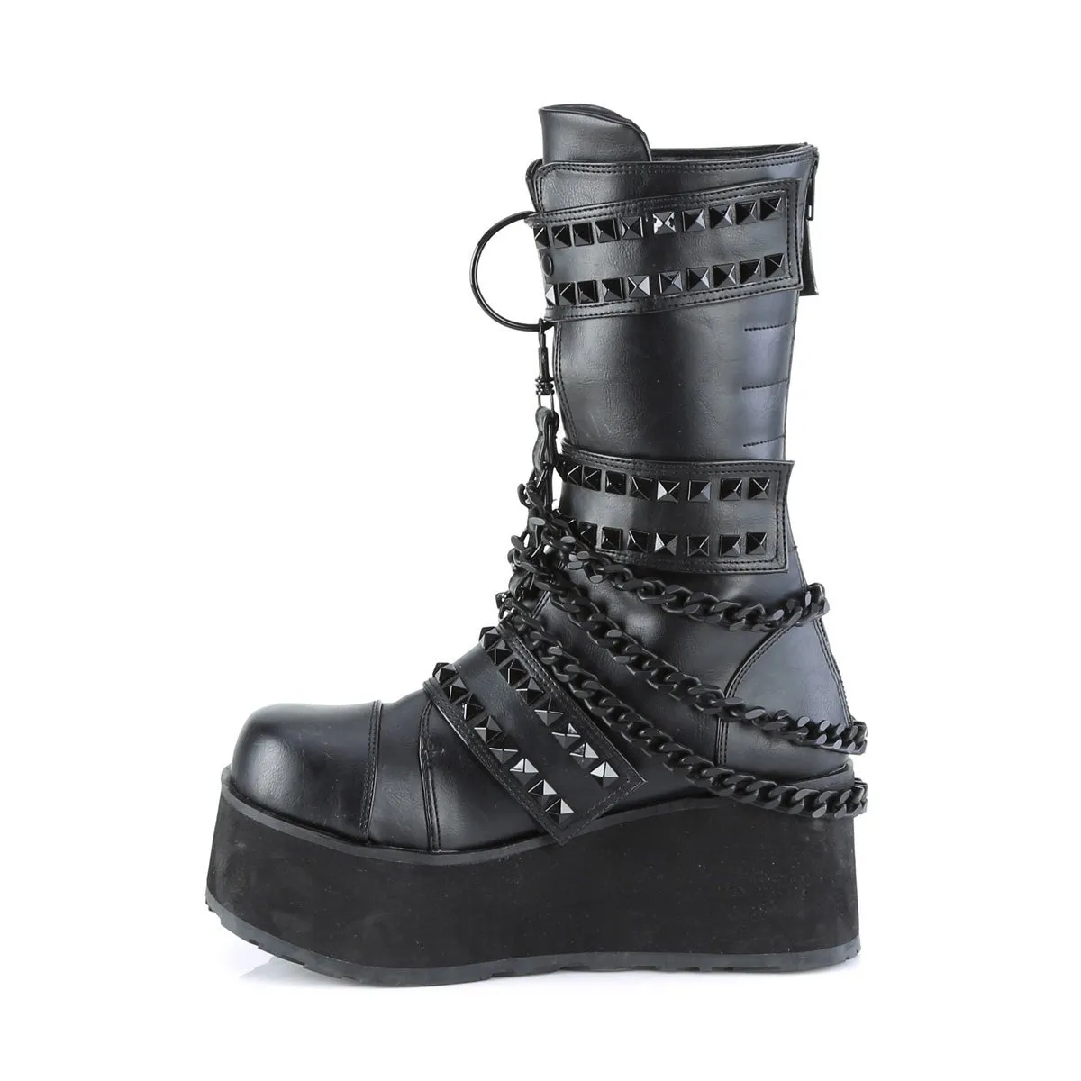 Demonia TRASHVILLE-138 | Black Vegan Leather Unisex Boots