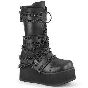 Demonia Trashville-138 Men's Mid Calf Boot W/Chains