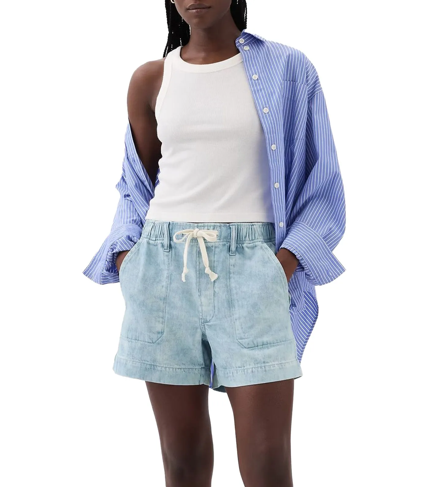 Denim Easy Shorts Light Indigo