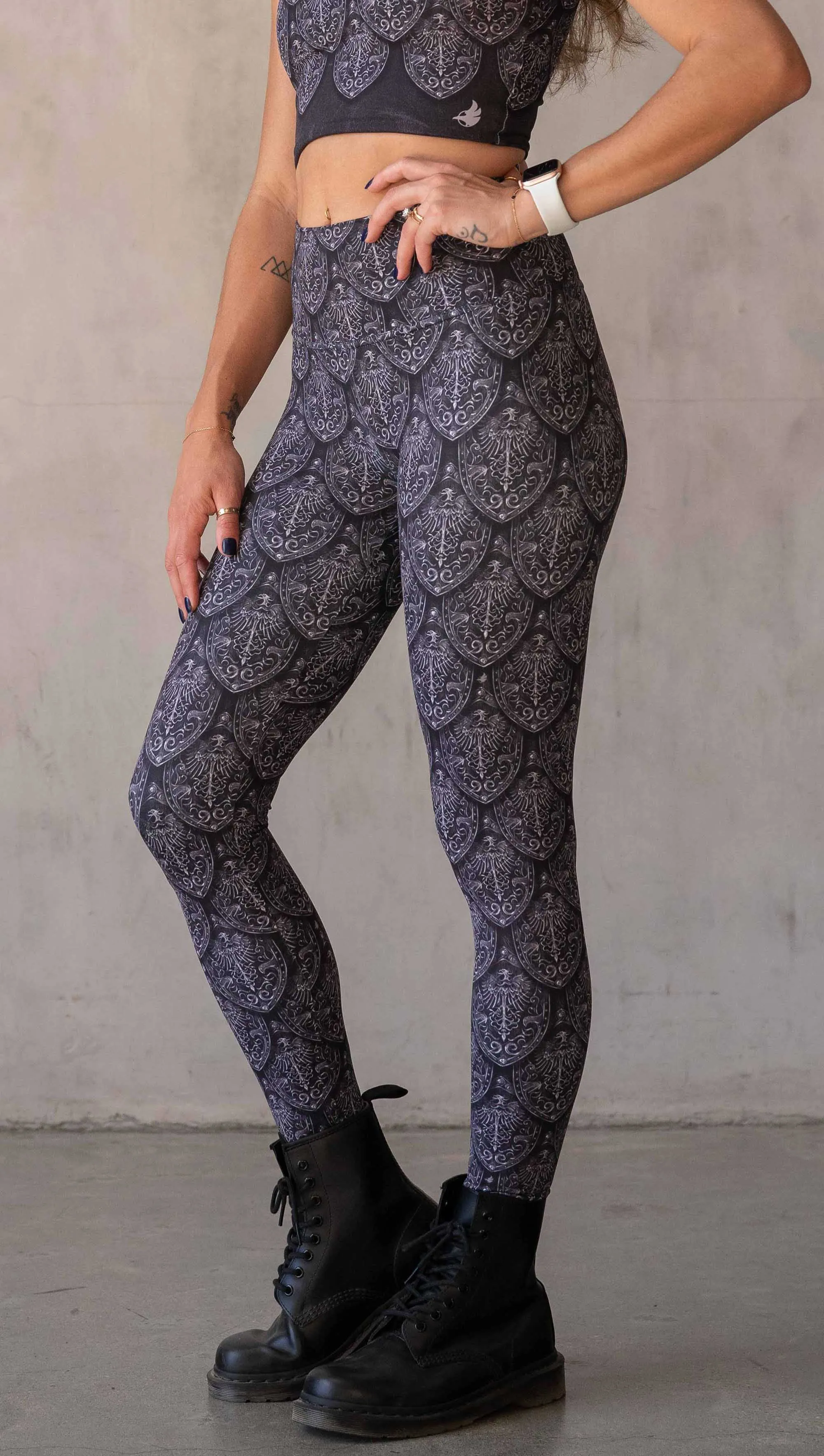 Dragon Rider (Silver) - Athleisure Leggings