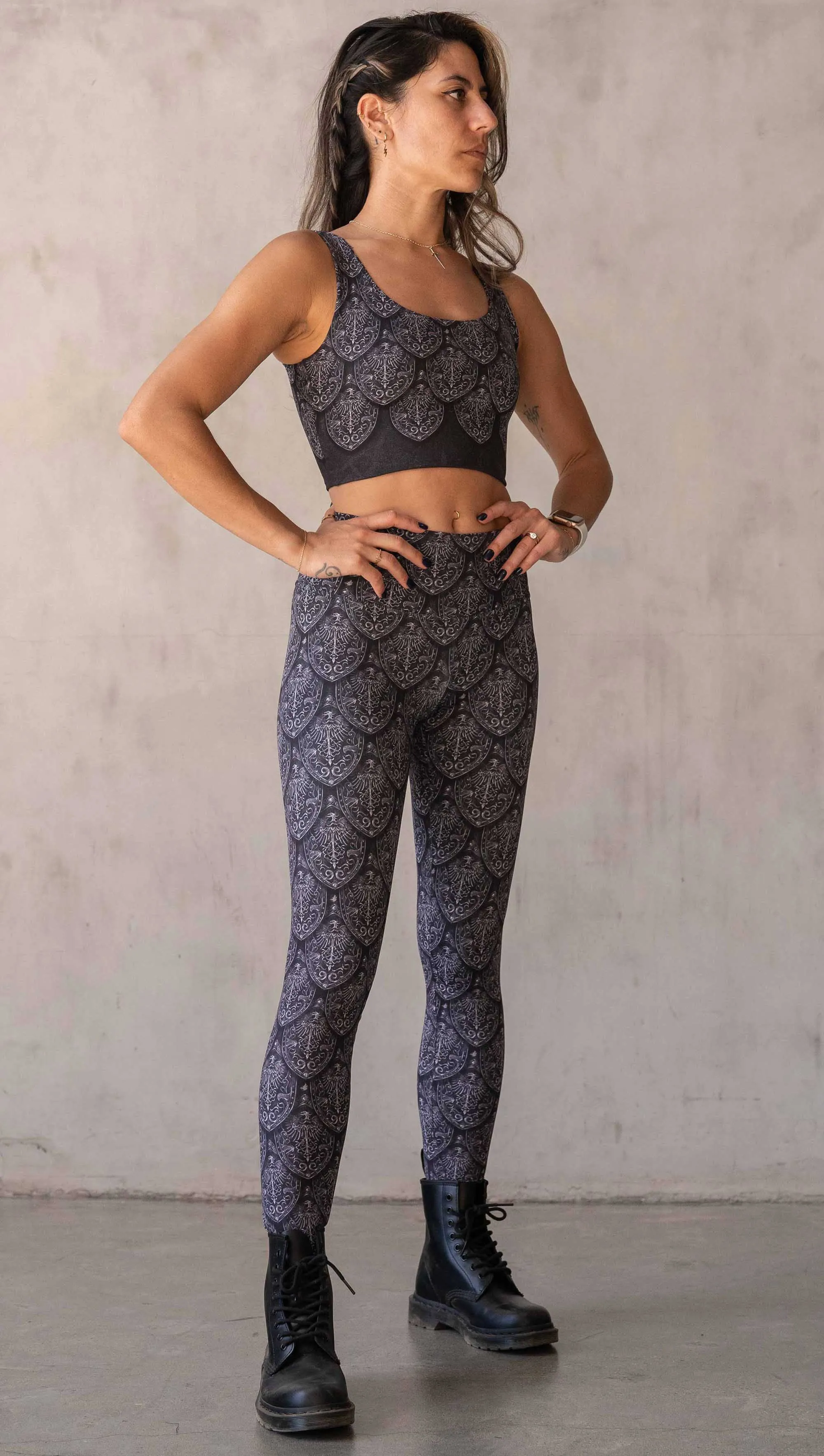 Dragon Rider (Silver) - Athleisure Leggings