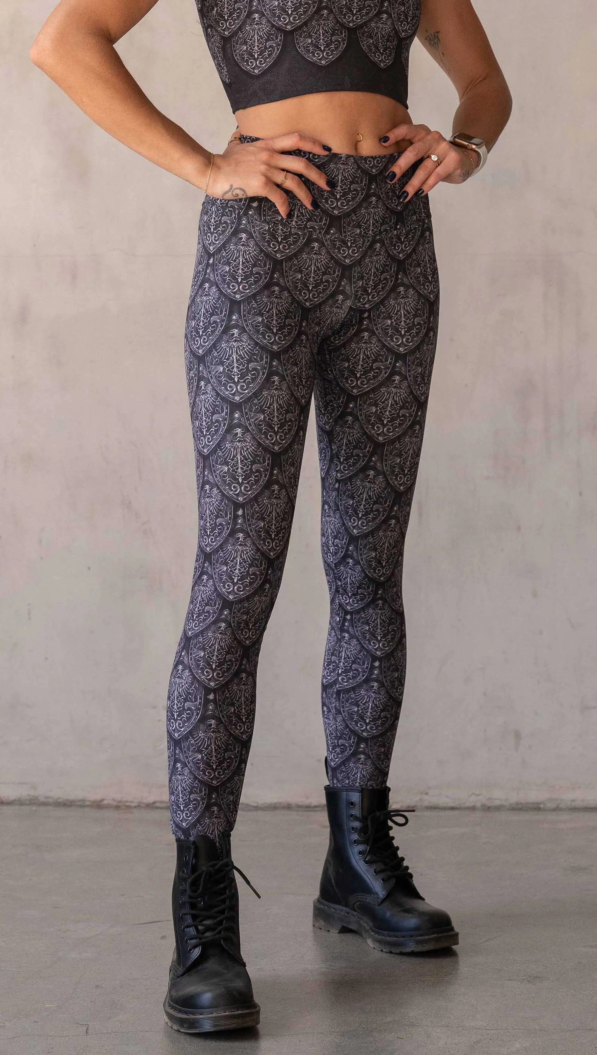 Dragon Rider (Silver) - Athleisure Leggings