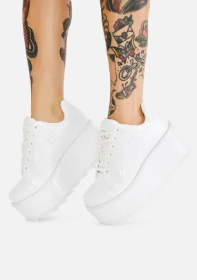 Eraser Lala Patent Platform Sneakers