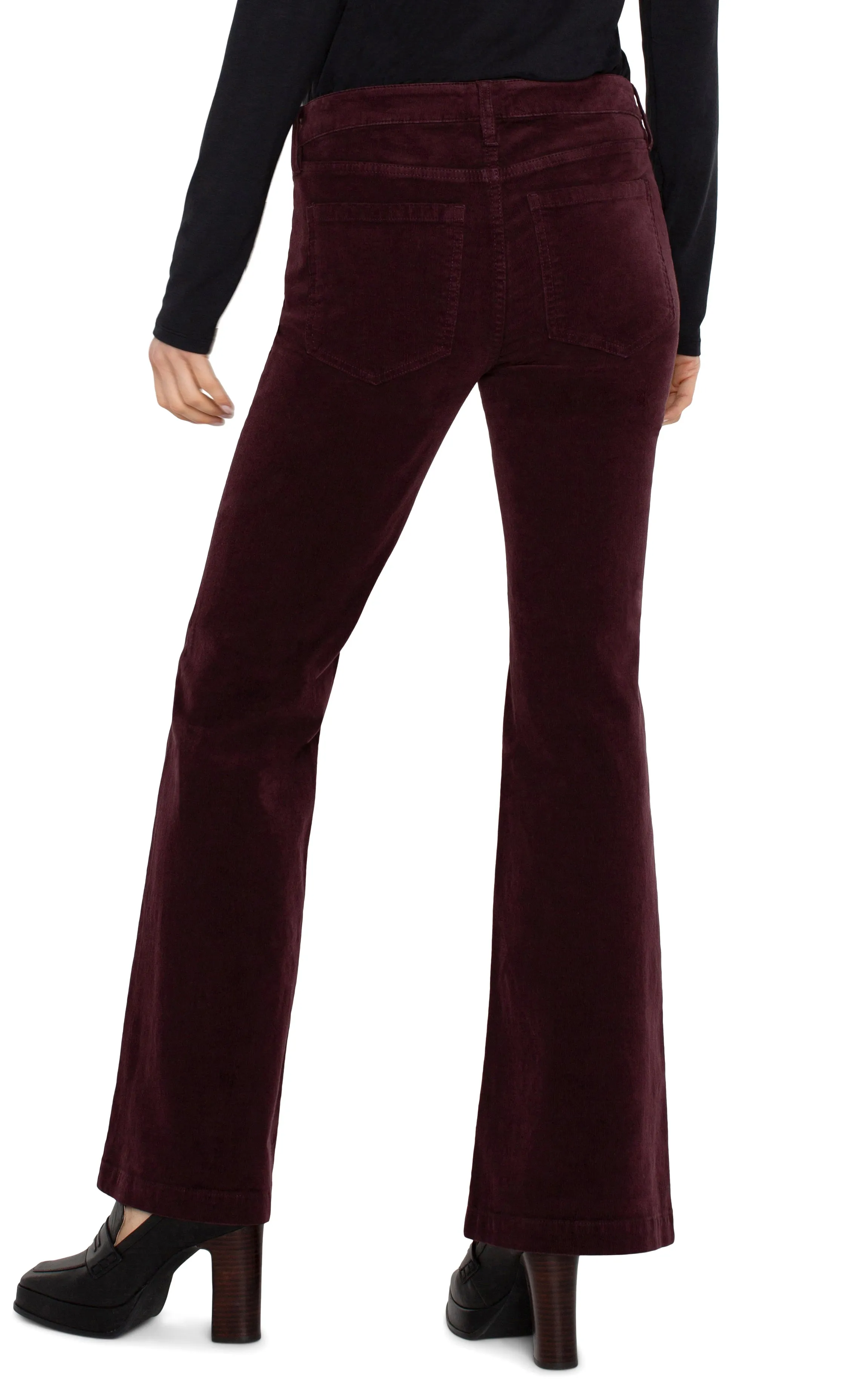 Hannah Flare Colored Corduroy Pants w 32" Inseam