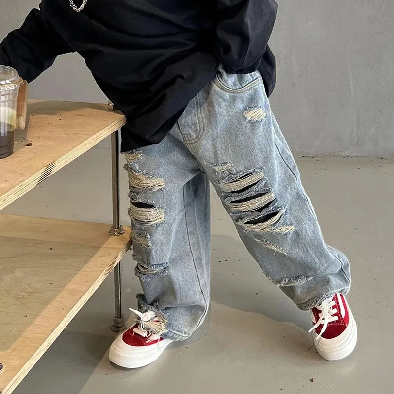 Kids Stylish Ripped Jeans