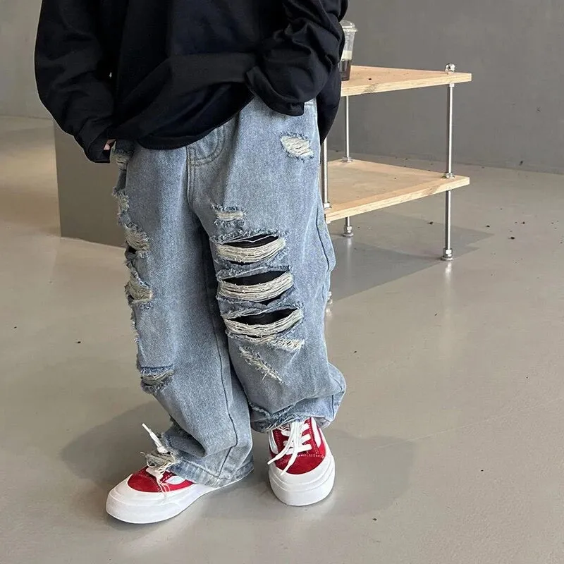 Kids Stylish Ripped Jeans