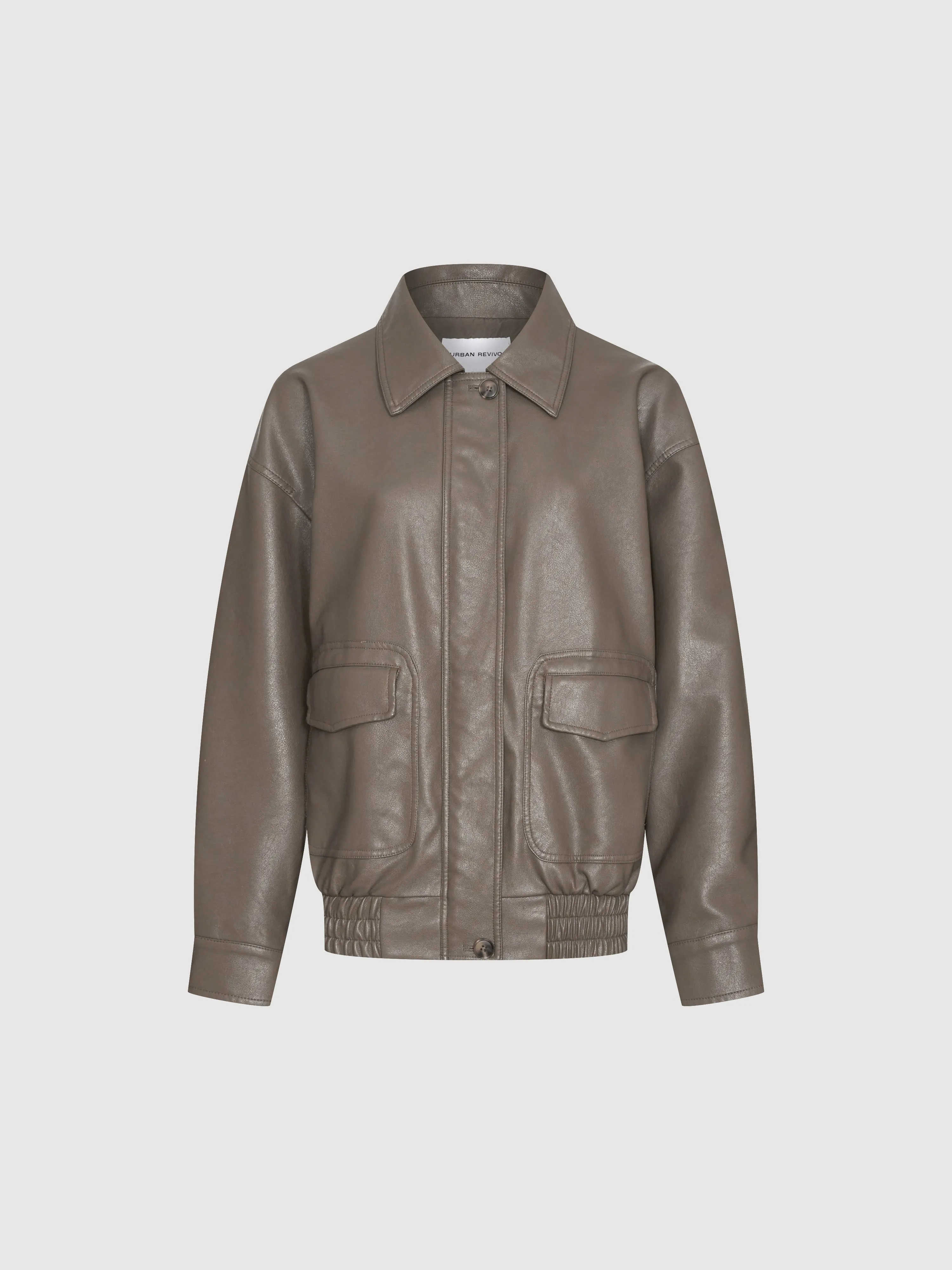 Loose Vegan Leather Jackets