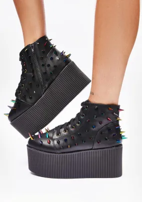 Multi Kaos Lo Spike Platform Sneakers