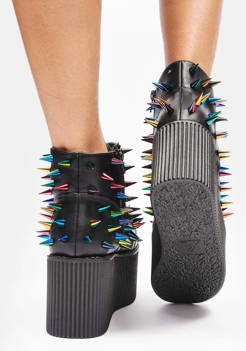 Multi Kaos Lo Spike Platform Sneakers