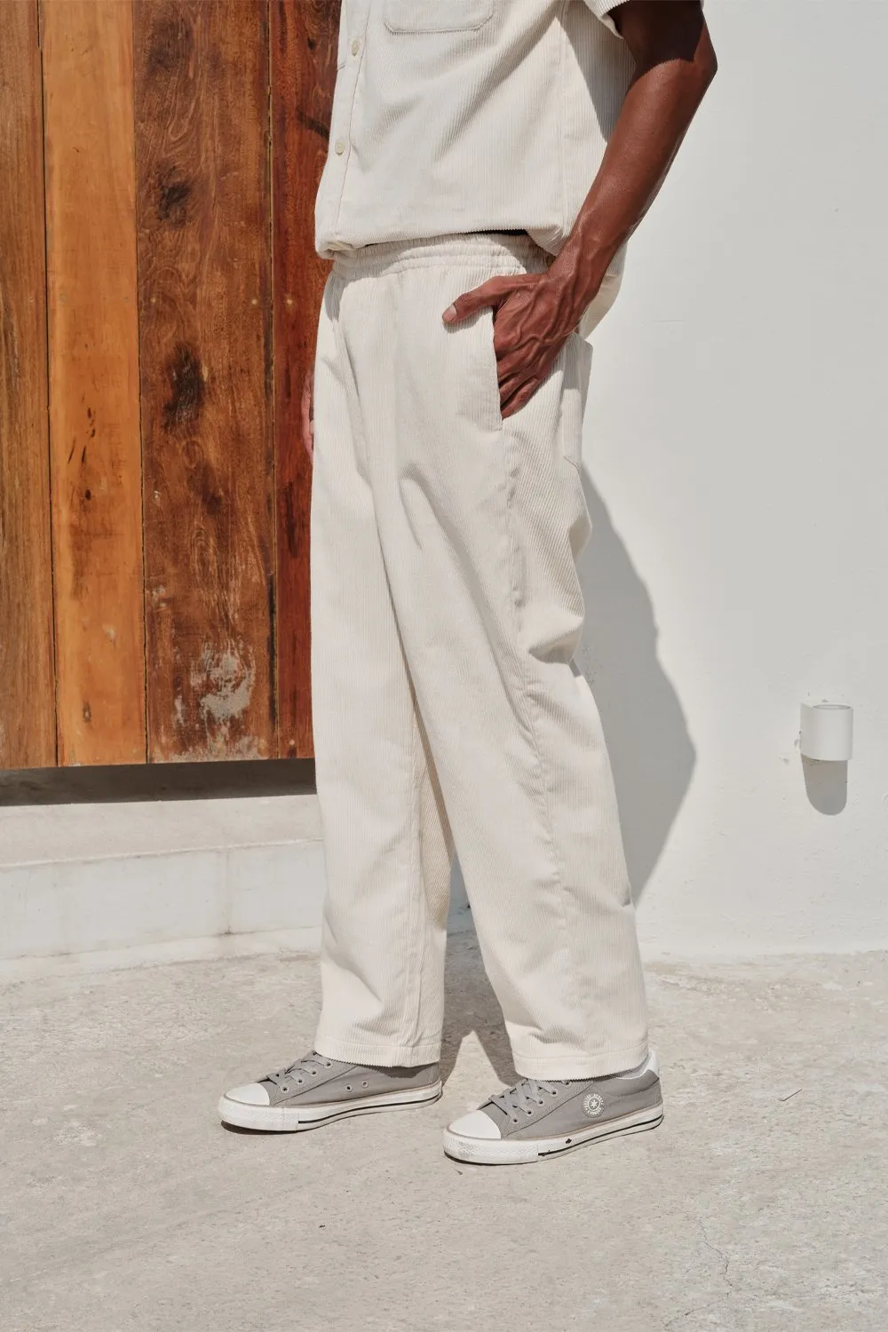 Off White Corduroy Pants