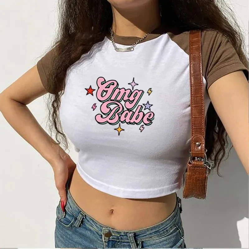 Omg Babe 2000s Y2k Custom Crop Top Fairy Crop Top