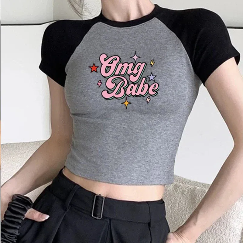 Omg Babe 2000s Y2k Custom Crop Top Fairy Crop Top