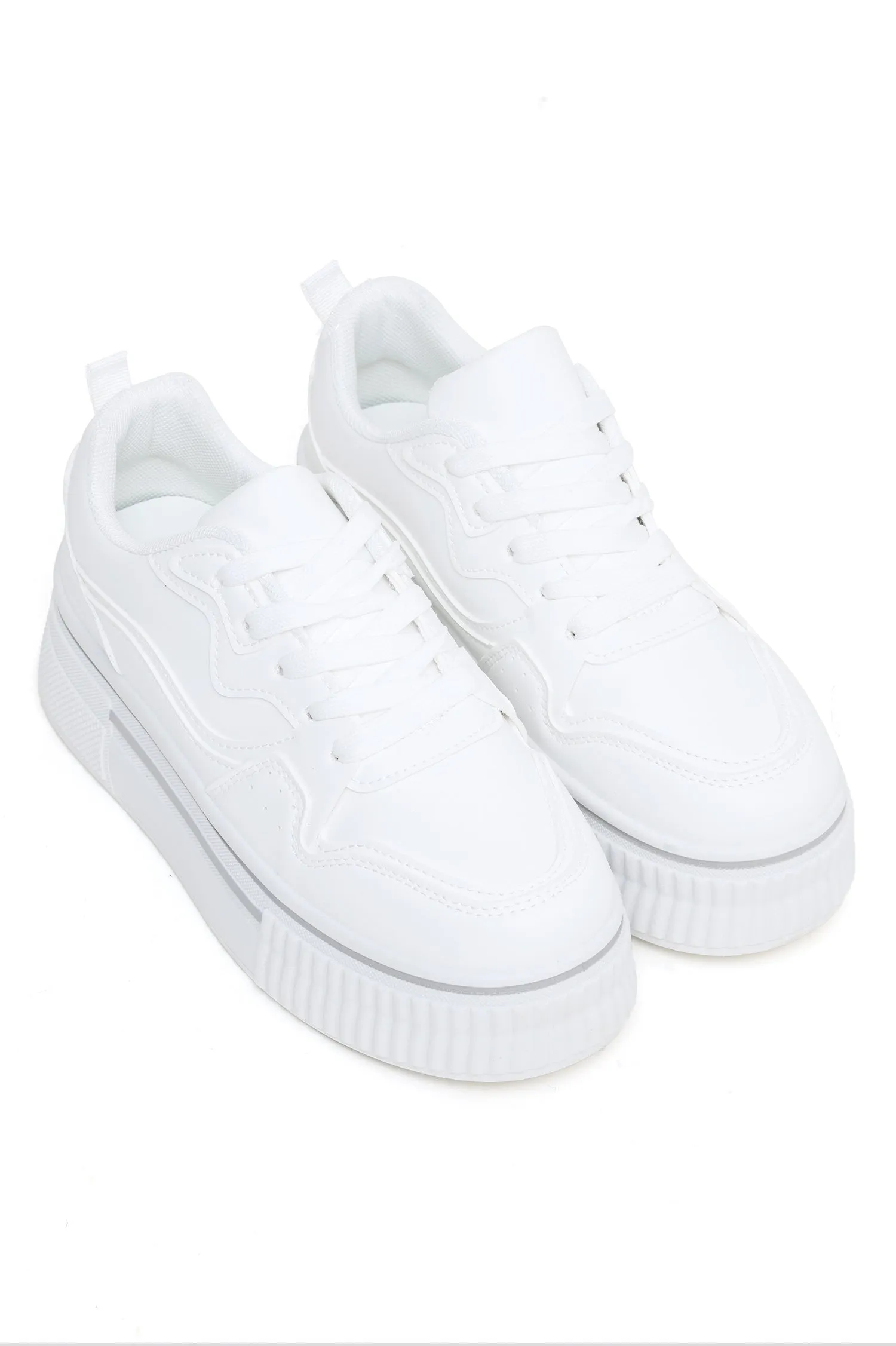 PLATFORM SNEAKERS-WHITE