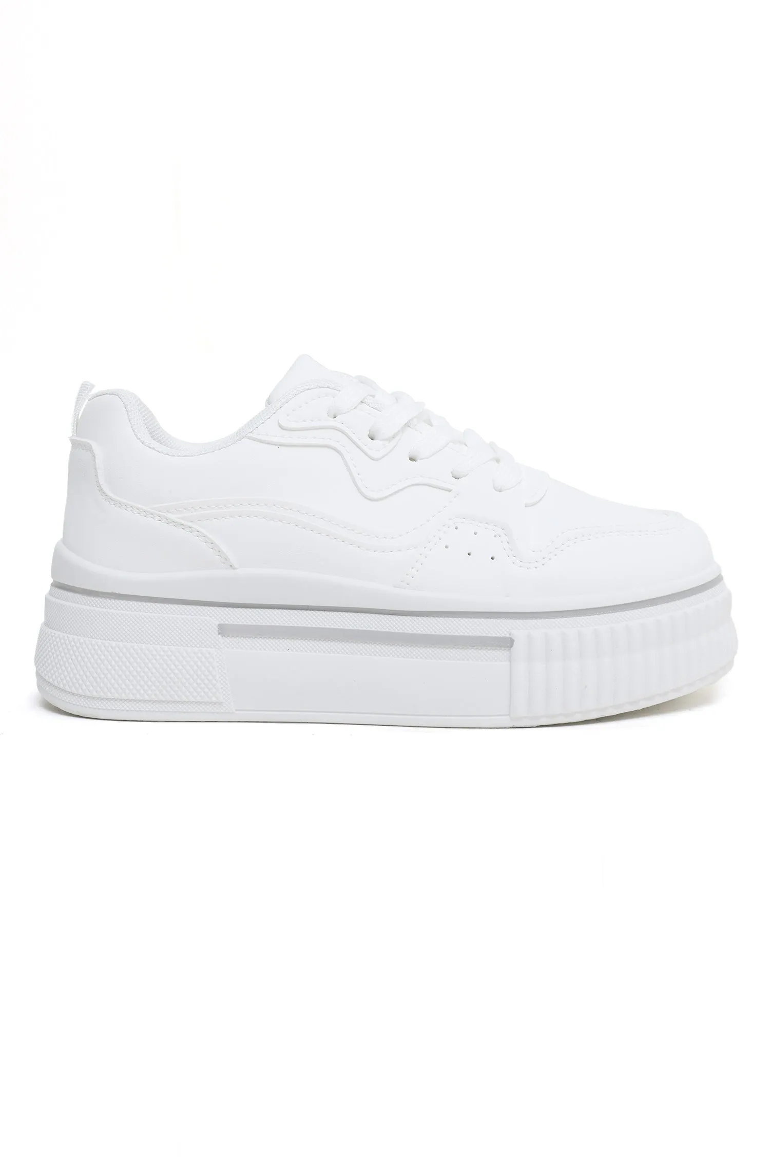 PLATFORM SNEAKERS-WHITE