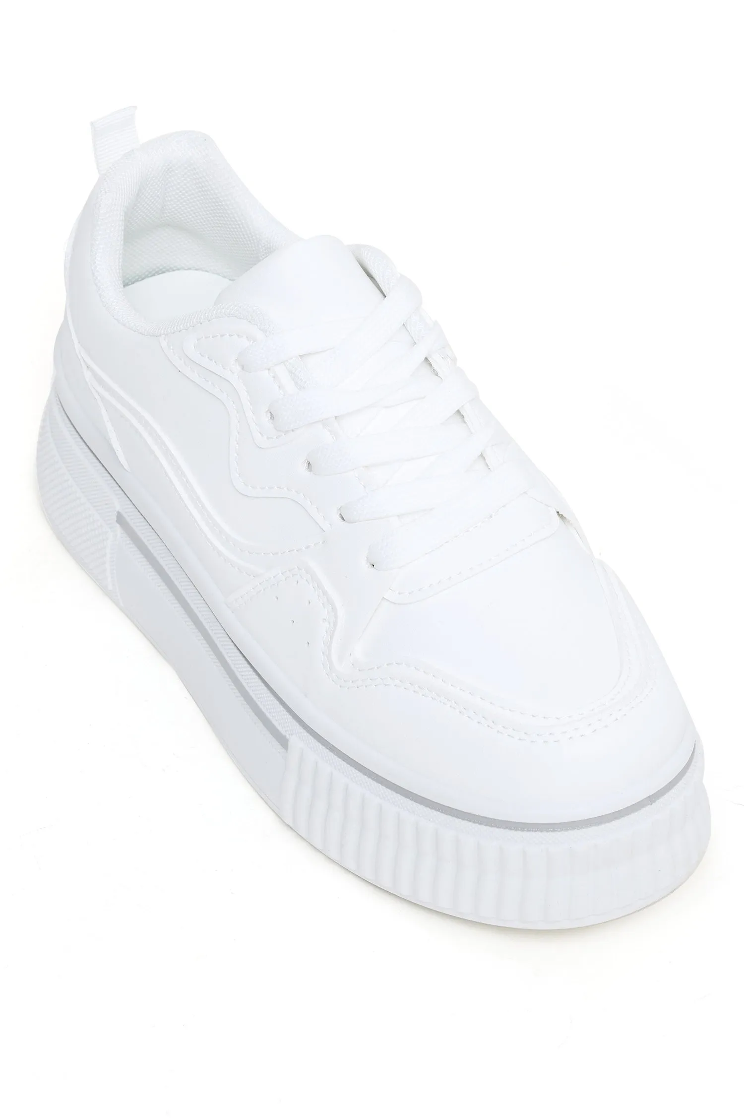 PLATFORM SNEAKERS-WHITE