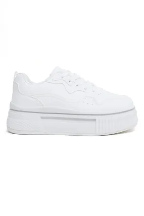 PLATFORM SNEAKERS-WHITE