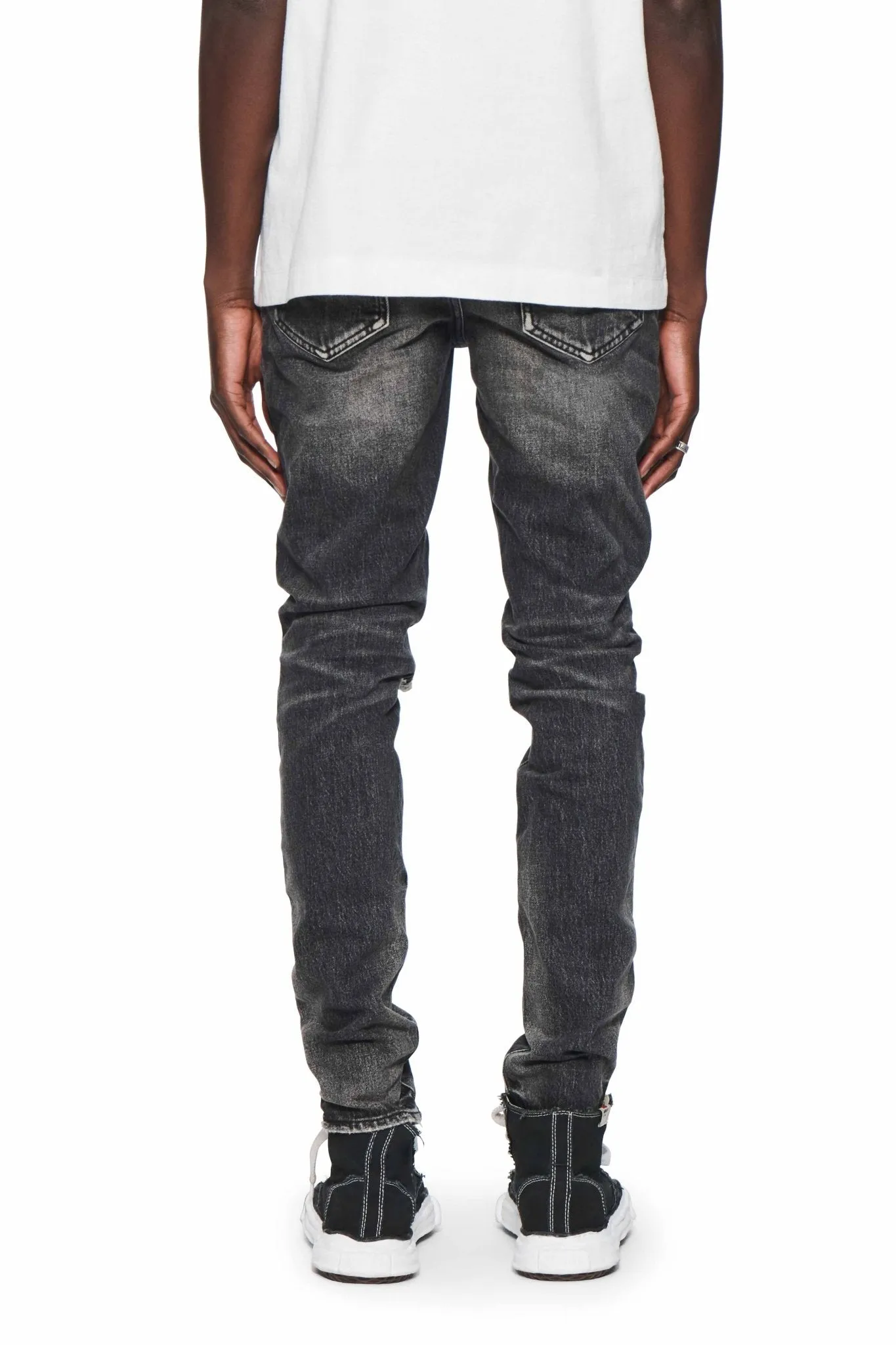 Purple Brand P001-SWKO Skinny Week Old Wash Black