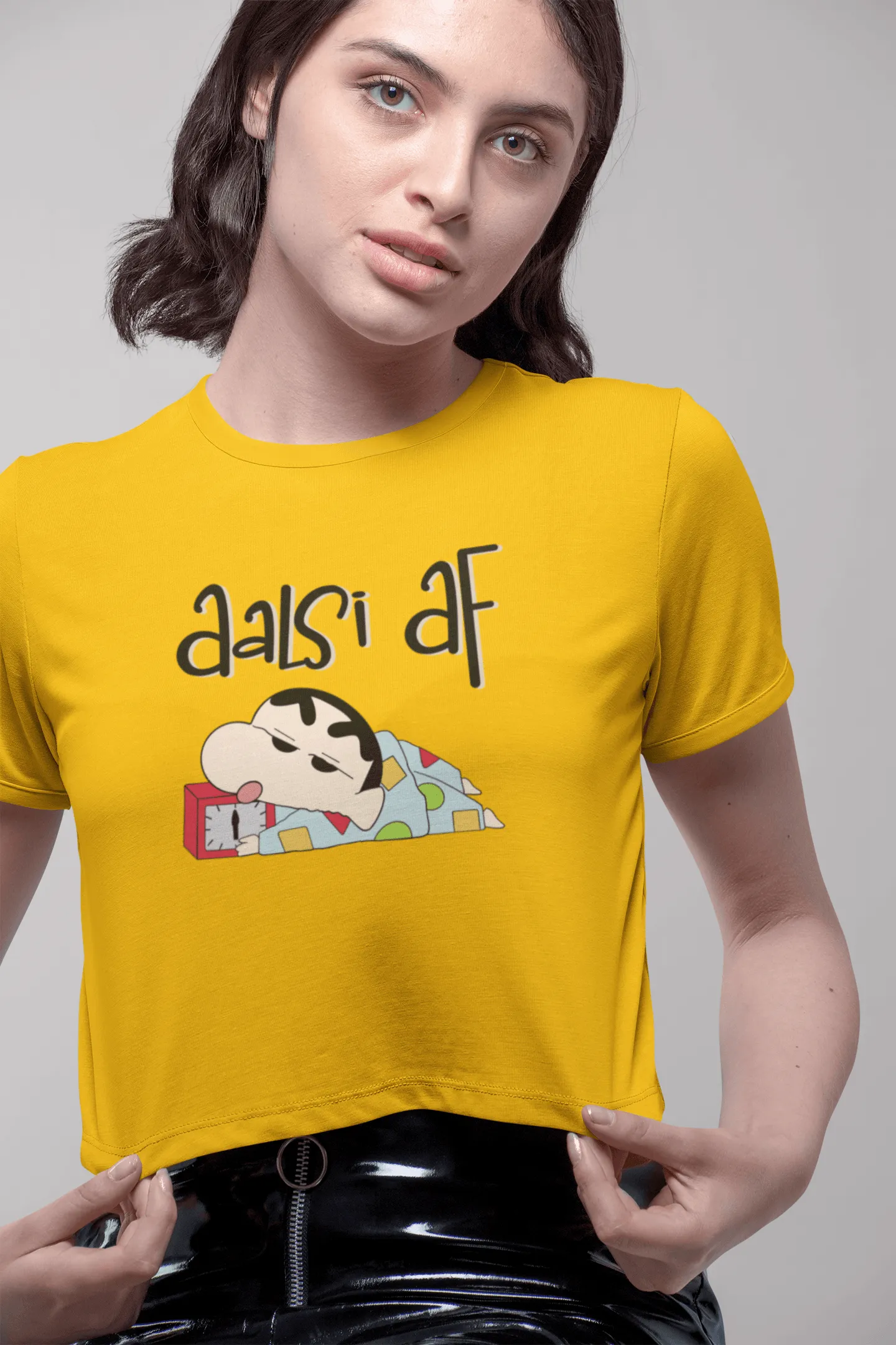 " AALSI AF " -HALF-SLEEVE CROP TOPS