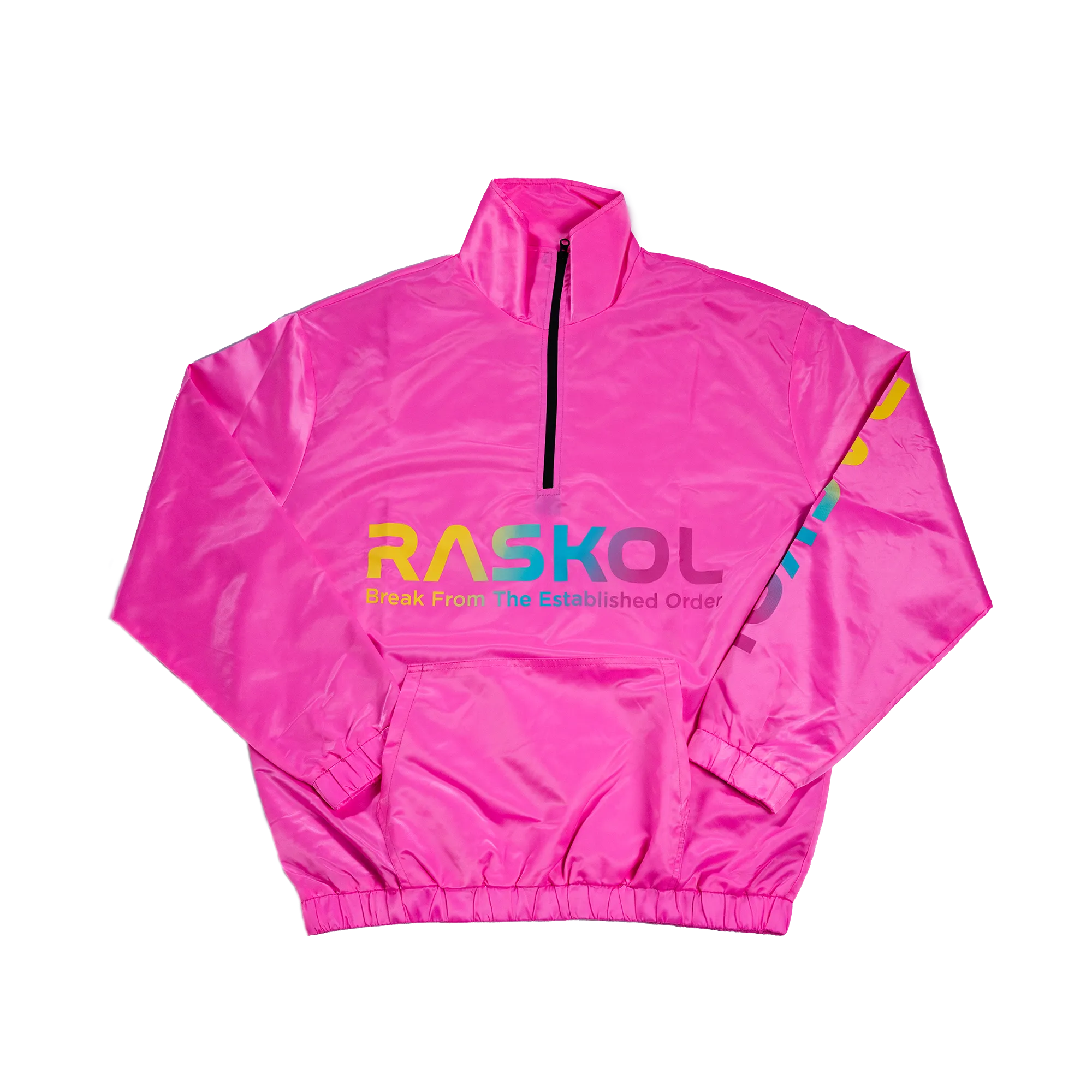 RASKOL Athletic Windbreaker Jacket (Neon Pink)