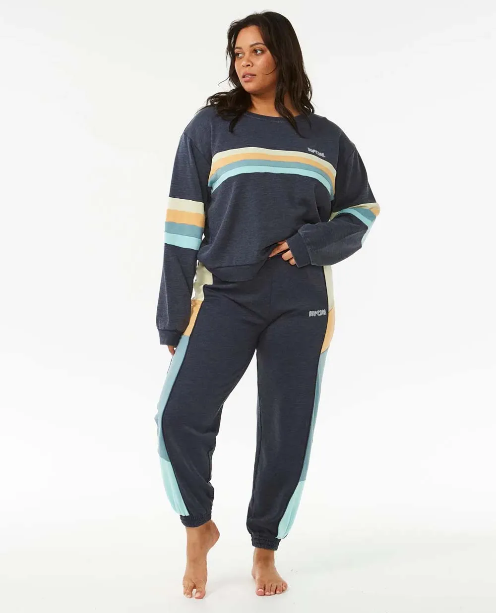 Rip Curl Women&#x27;s Surf Revival Panelled Crew Navy | Buy Rip Curl Women&#x27;s Surf Revival Panelled Crew Navy here | Outnorth