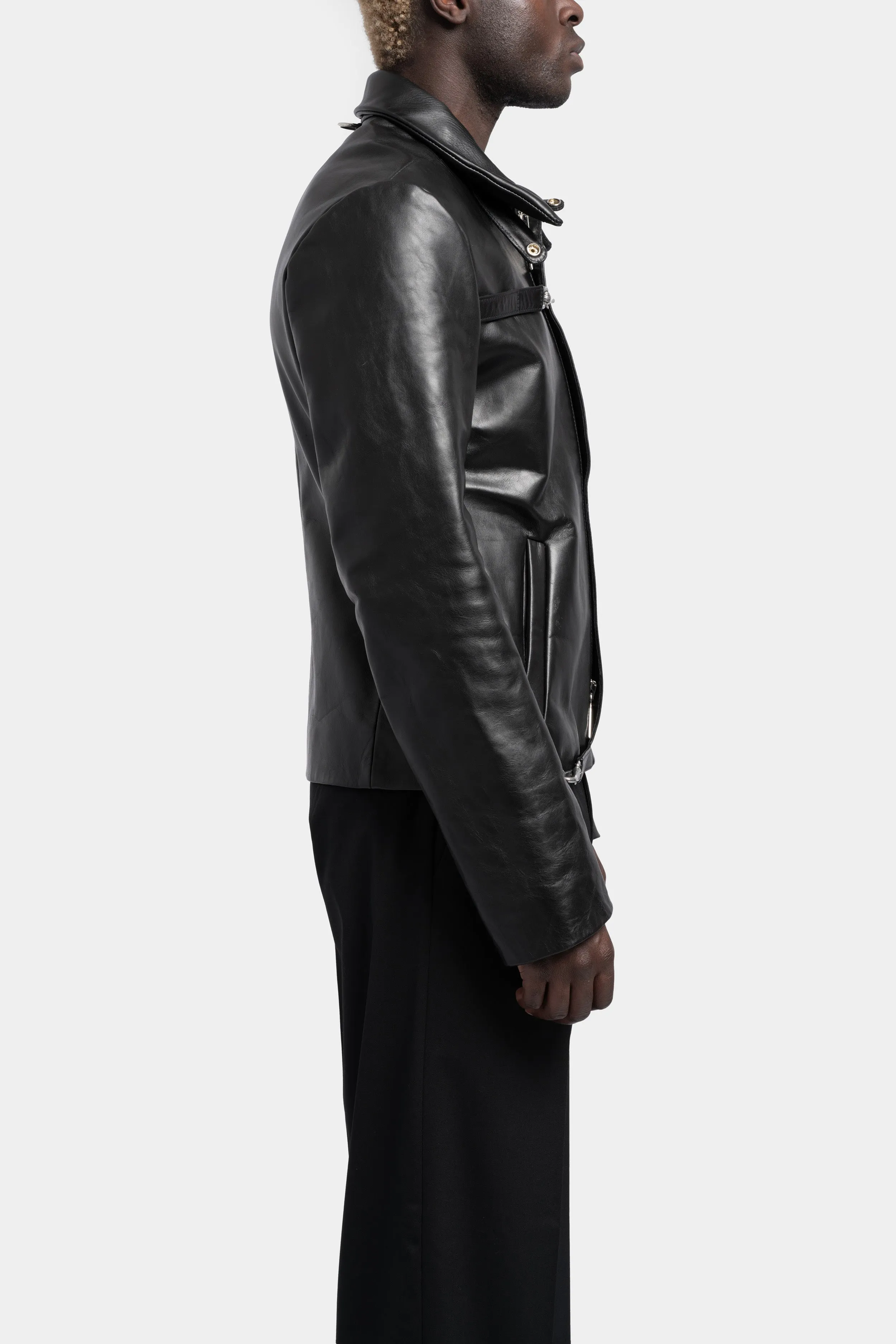 Security leather jacket