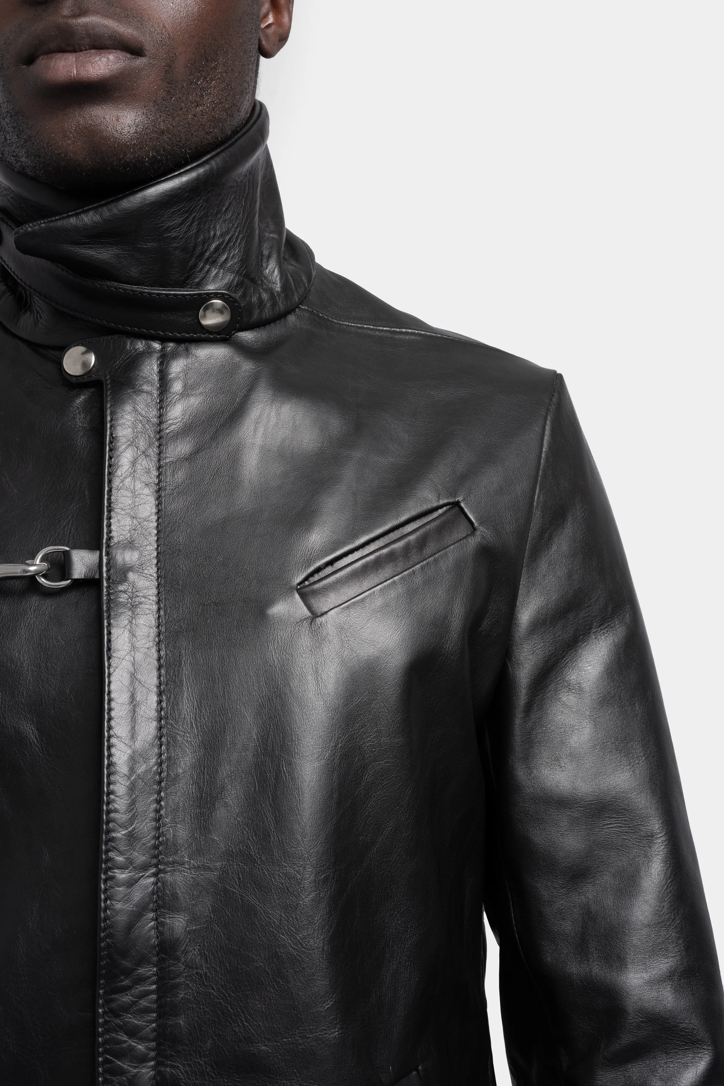 Security leather jacket