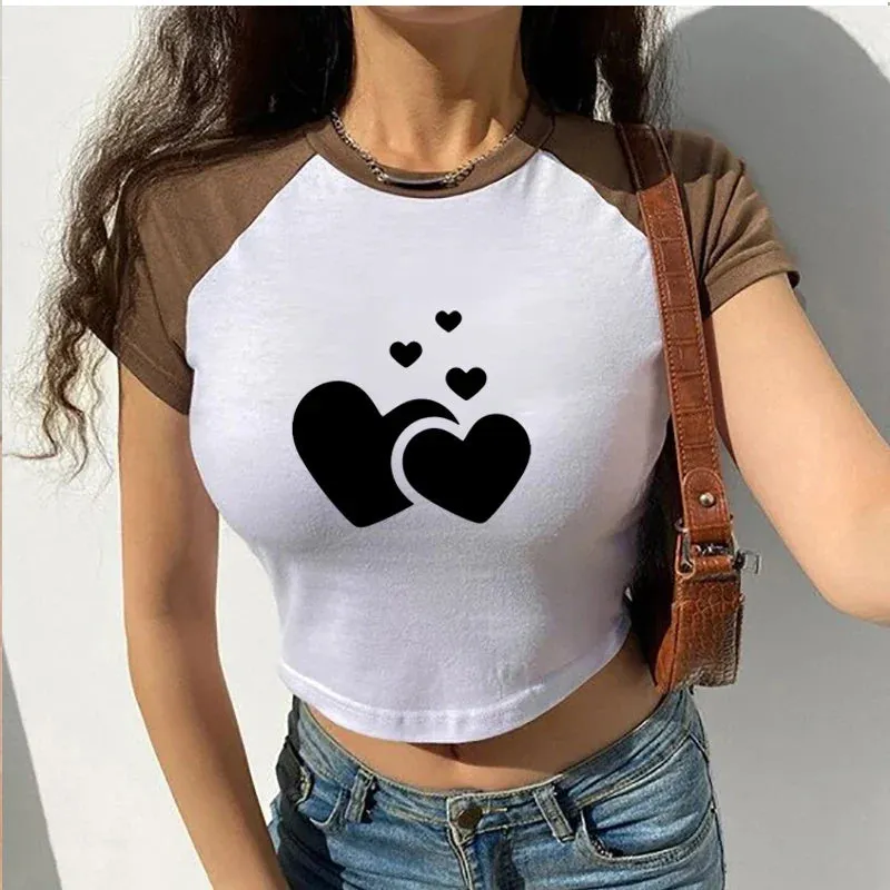 Sexy Girls Graphic Custom Crop Tops Grunge Crop Top