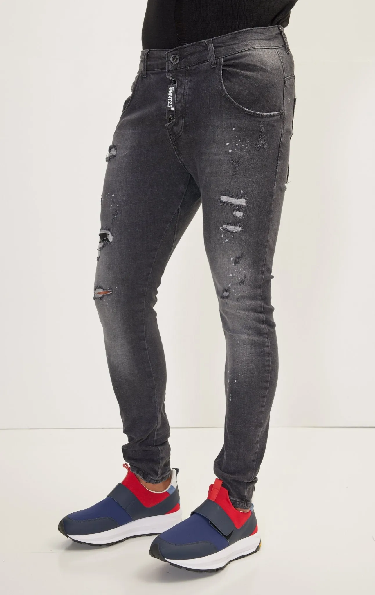 Slim-Fit Casual Jeans - Anthracite