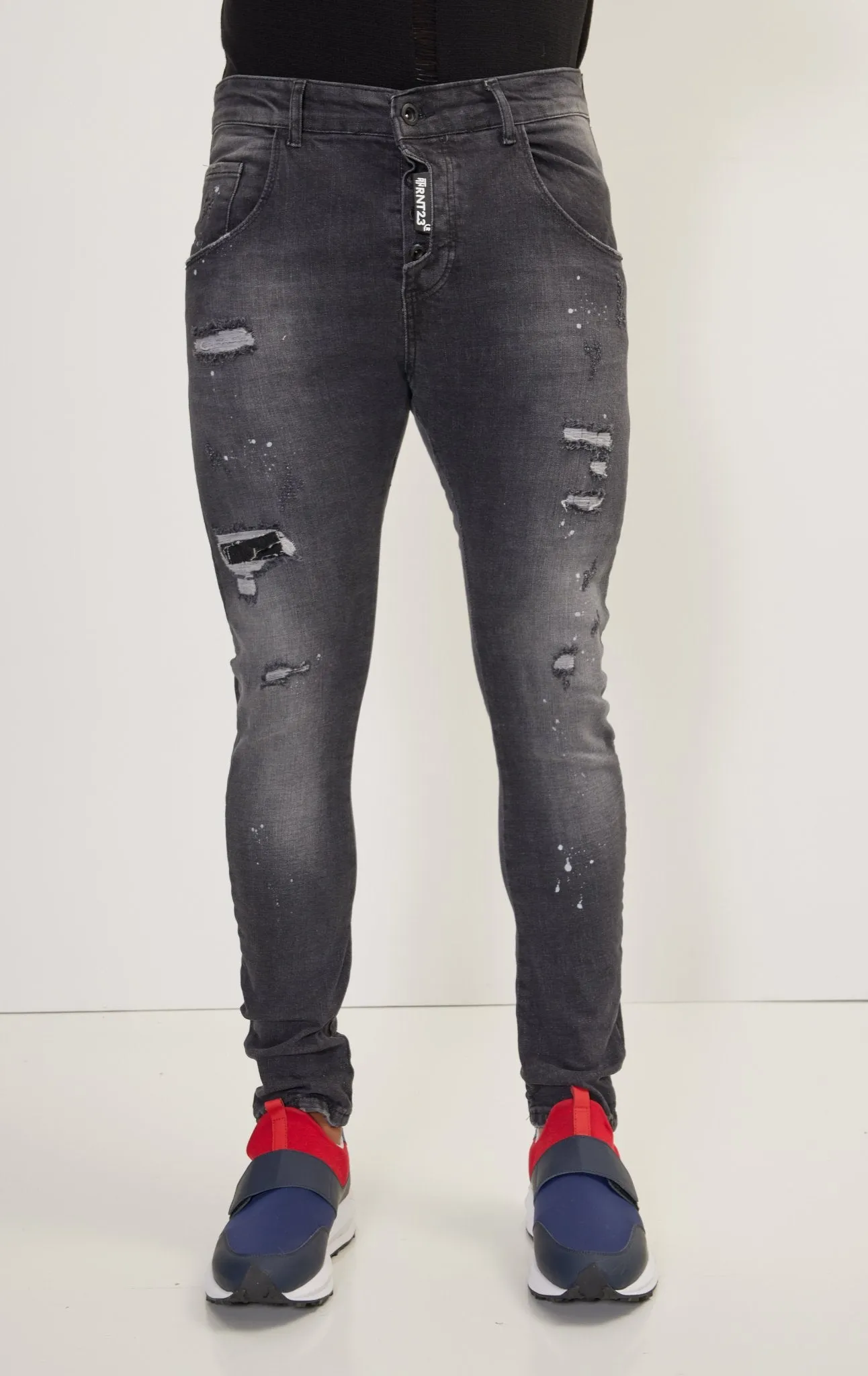 Slim-Fit Casual Jeans - Anthracite