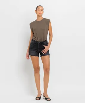 STAR HIGH RISE SIDE SLIT A LINE SHORTS