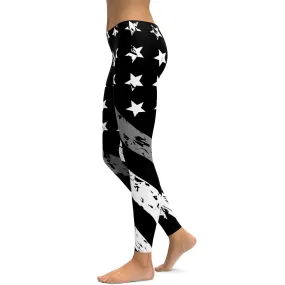 Thin Silver Line Leggings