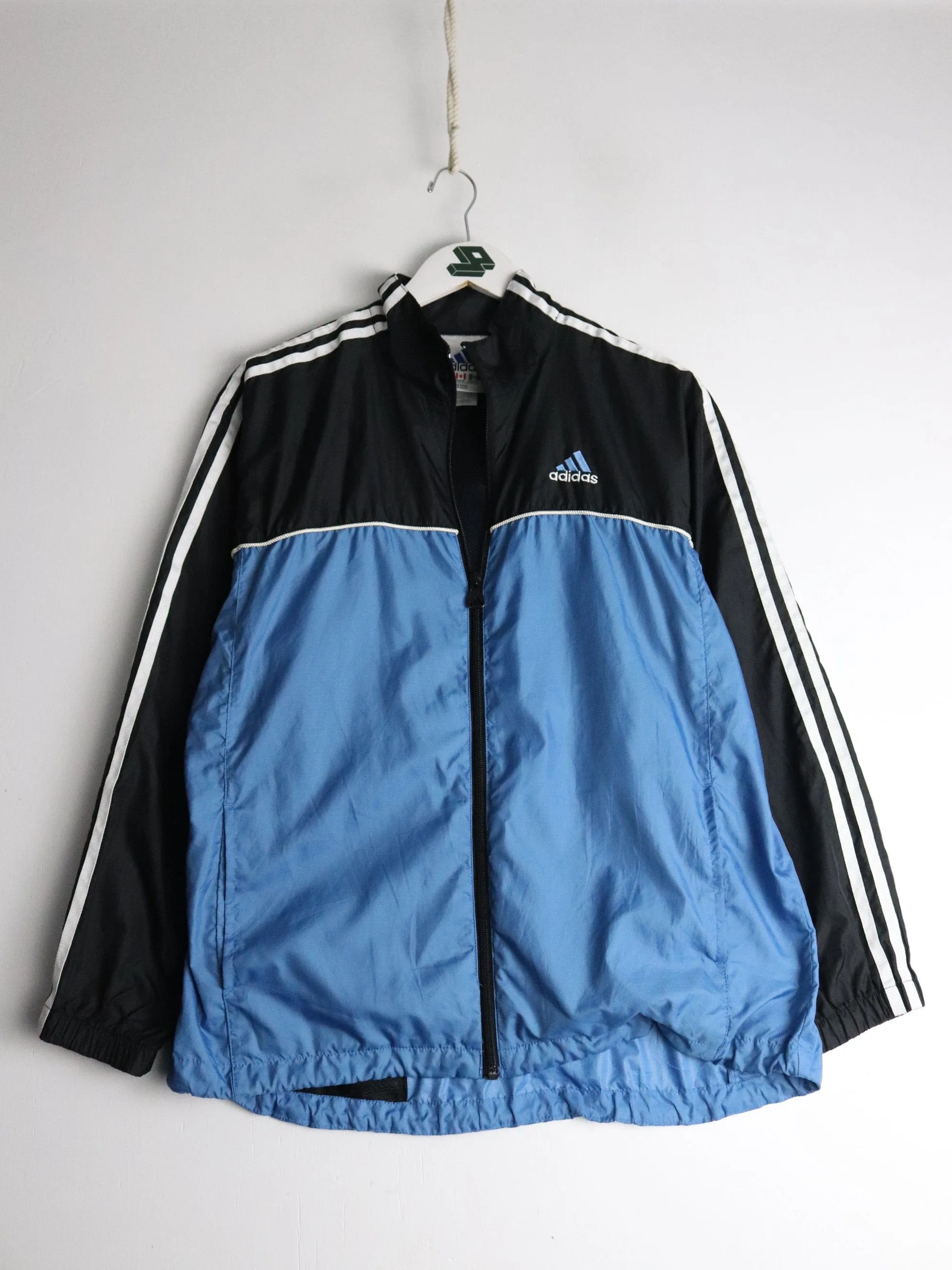 Vintage Adidas Windbreaker Youth Medium Blue