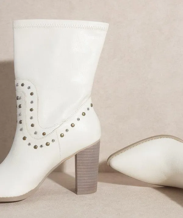 Womens Shoes At Vacationgrabs Style Paris - Studded Boots