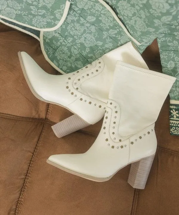 Womens Shoes At Vacationgrabs Style Paris - Studded Boots